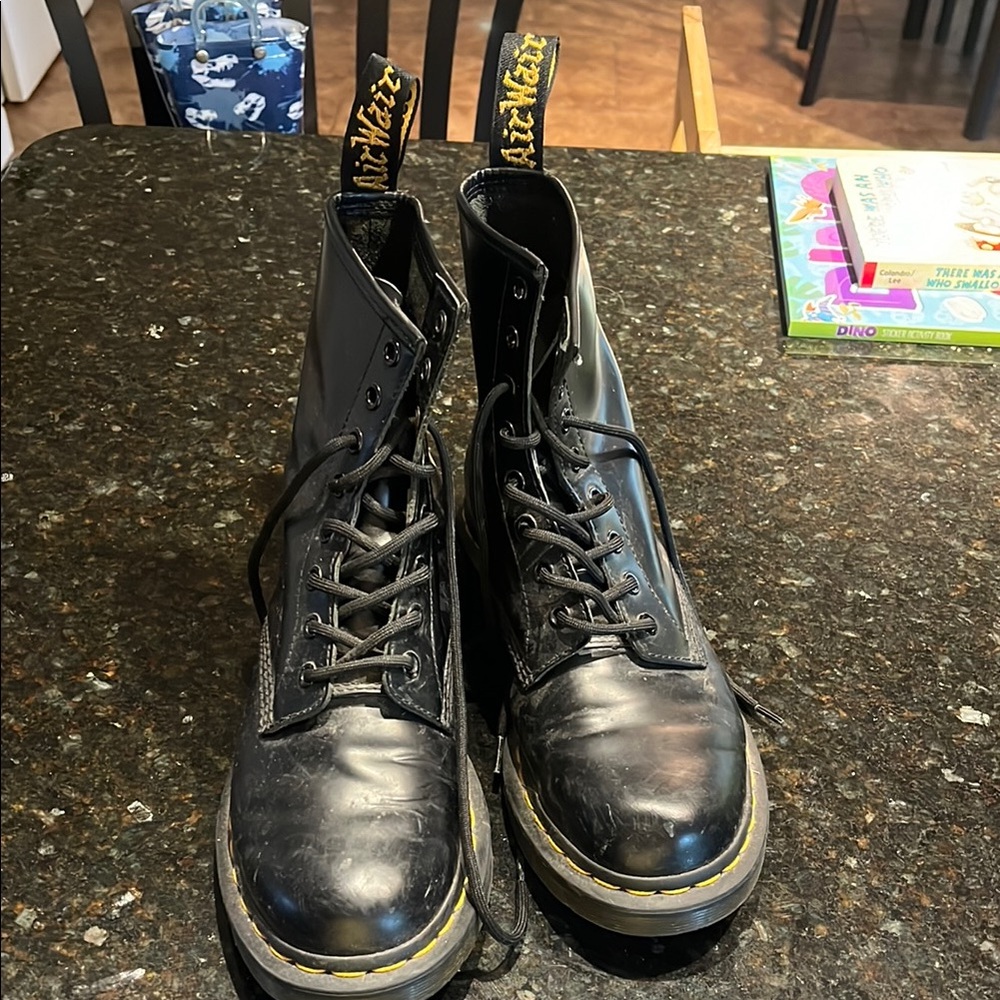 Dr. Martens Black Leather boots. Size 8